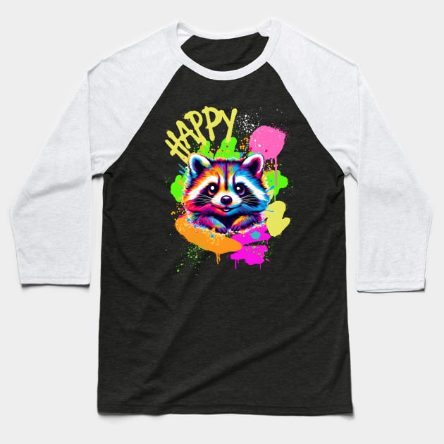Raccoon Baseball T-Shirt by NightvisionDesign